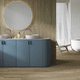 porcelain stoneware tile / matte / embossed / indoor