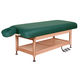 electric massage table / hydraulic / wooden / with storage compartment