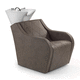 contemporary beauty salon chair / polyurethane foam / vinyl / brown