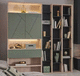 modular bookcase / contemporary / melamine / with built-in lighting