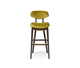 contemporary bar chair / indoor / fabric / leather