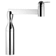 countertop mixer tap / chromed metal / kitchen / 1-hole