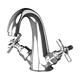 washbasin mixer tap / countertop / metal / bathroom
