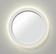 wall-mounted bathroom mirror / contemporary / round / illuminated