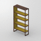 high shelf / contemporary / oak / MDF