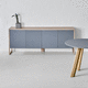 contemporary sideboard / oak / solid wood / lacquered MDF