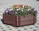 recycled plastic planter / rectangular / with integrated bench / contemporary