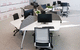 workstation desk / contemporary / lacquered wood / straight