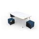 contemporary boardroom table / lacquered wood / metal / metal base