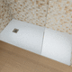rectangular shower base / flush / extra-flat / resin