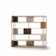 free-standing bookcase / modular / high / room divider