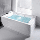 acrylic bathtub / double / hydromassage / white