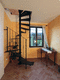 square spiral staircase / metal step / metal frame / contemporary