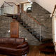 quarter-turn staircase / half-turn / wooden step / steel frame