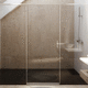 sliding shower screen / fixed / corner / for alcoves