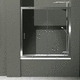 fixed bath screen / sliding / tempered glass / 2 panels