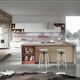 contemporary kitchen / wooden / island / with handles