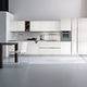 contemporary kitchen / wooden / lacquered / high-gloss finish