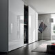 contemporary wardrobe / lacquered wood / oak / sliding door