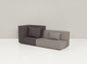 modular sofa / contemporary / fabric / high back