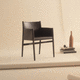 contemporary chair / indoor / leather / ash base