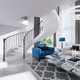carbon fiber railing / with bars / indoor / for stair