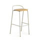 contemporary bar chair / indoor / fabric / wooden