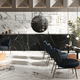 porcelain stoneware tile / high-gloss / pearly finish / indoor
