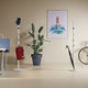 floor coat rack / contemporary / lacquered metal / with integrated umbrella stand