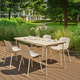 contemporary table / wooden / metal / metal base