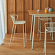 contemporary bar stool / metal / metal base / 4-legged