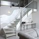 quarter-turn staircase / wooden step / wooden frame / home