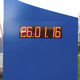 contemporary clock / wall-mounted / digital / for public space