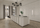 contemporary kitchen / stainless steel / wood veneer / hidden