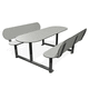 contemporary picnic table / galvanised steel / HPL / galvanised steel base