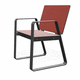 contemporary chair / outdoor / HPL / powder-coated steel base
