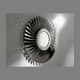 aircraft parts mirror / wall-mounted / commercial / contemporary