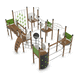 playground climbing structure / wooden / aluminum