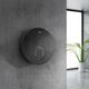 underfloor heating thermostat / room / wall-mounted / black