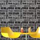 contemporary wallpaper / patterned / gray / text