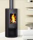 wood heating stove / contemporary / steel