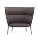 contemporary sofa / fabric / high back / cushion
