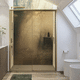 tempered glass shower enclosure / aluminum profile / with sliding door / for alcoves