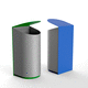 galvanised steel waste paper basket