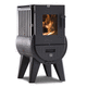 wood heating stove / contemporary / cast iron