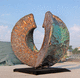 steel sculpture / copper / aluminum / outdoor