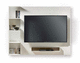 contemporary TV wall unit / in wood fiber / with shelves / with storage