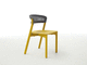 contemporary chair / indoor / wooden / stackable