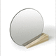 table mirror / contemporary / circular / black