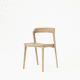 contemporary dining chair / indoor / oak / solid wood base